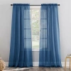 No. 918 Erica Rod Pocket Sheer Single Curtain Panel In Blue