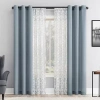 No. 918 Harmon Print Grommet Top Light-filtering Set Of 4 Curtain Panel In Blue