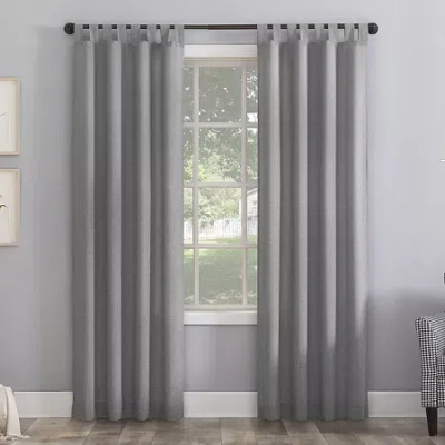 No. 918 Jacob Tab Top Sheer Single Curtain Panel In Silver