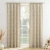No. 918 Koda Woven Jacquard Leaf Rod Pocket Light-filtering Single Curtain Panel In Sand