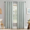 No. 918 Laurel Space Dyed Textured Back Tab Light-filtering Single Curtain Panel In Gray