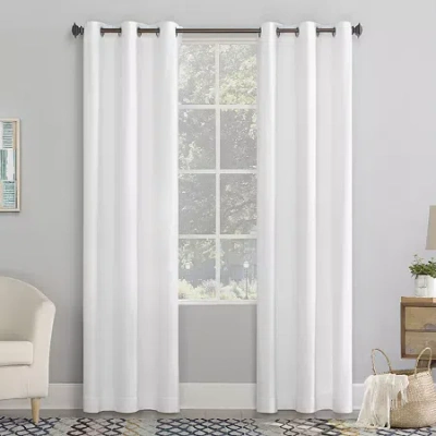 No. 918 Lindstrom Grommet Top Energy Saving Light-filtering Single Curtain Panel In White