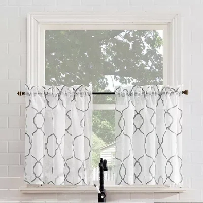 No. 918 Micah 2-pc. Rod Pocket Window Tier In Gray