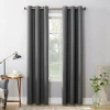 No. 918 Montego Grommet Top Sheer Single Curtain Panel In Black