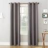 No. 918 Montego Grommet Top Sheer Single Curtain Panel In Gray