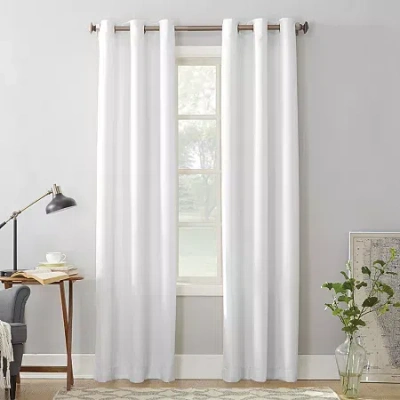 No. 918 Montego Grommet Top Sheer Single Curtain Panel In White