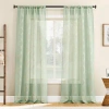 No. 918 Ravenna Medallion Rod Pocket Embroidered Light-filtering Single Curtain Panel In Green