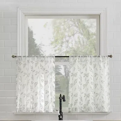 No. 918 Rosemary 2-pc. Rod Pocket Window Tier In White