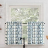 No. 918 Sandbar Tonal Seashell Print 2-pc. Rod Pocket Window Tier In White