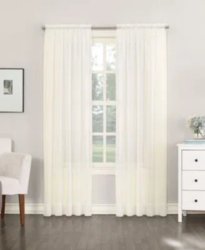 No. 918 Sheer Voile Rod Pocket Top Curtain Collection In Charcoal