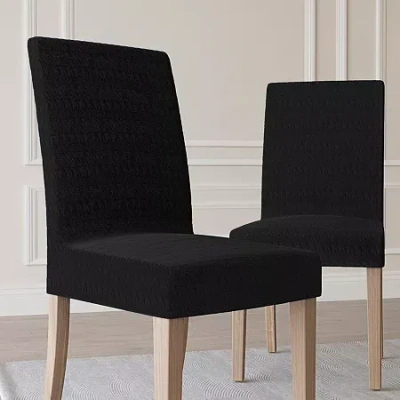 No. 918 Sparta Set Of 2 Chair Slipcover In Black