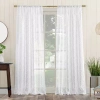No. 918 Tina Rod Pocket Light-filtering Single Curtain Panel In White
