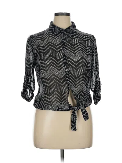 Pre-owned No Boundaries 3/4 Sleeve Blouse In Black