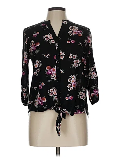 Pre-owned No Boundaries 3/4 Sleeve Blouse In Black