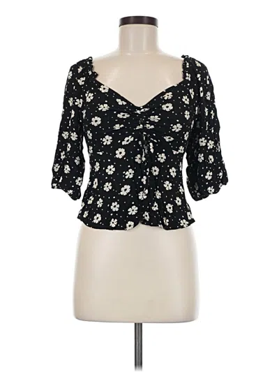 Pre-owned No Boundaries 3/4 Sleeve Blouse In Black