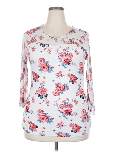 Pre-owned No Boundaries 3/4 Sleeve Blouse In White
