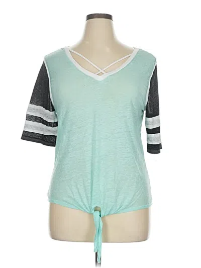 Pre-owned No Boundaries 3/4 Sleeve T-shirt In Blue