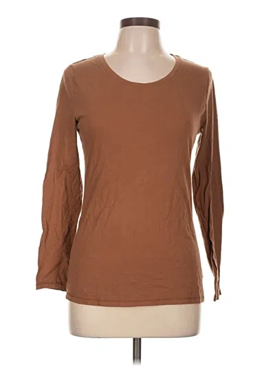 Pre-owned No Boundaries 3/4 Sleeve T-shirt In Brown