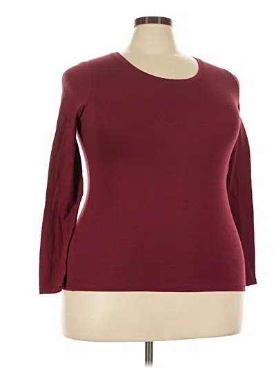 Pre-owned No Boundaries 3/4 Sleeve T-shirt In Burgundy