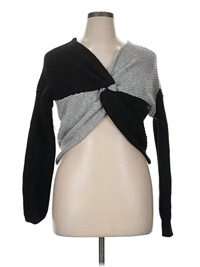 Pre-owned No Boundaries Cardigan Sweater In Black