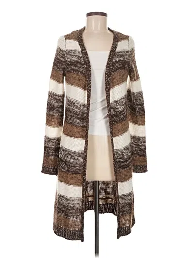 Pre-owned No Boundaries Cardigan Sweater In Brown