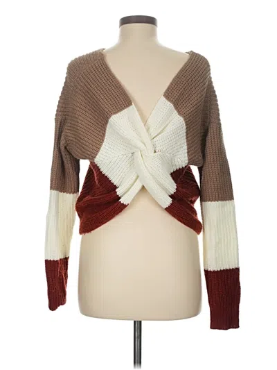 Pre-owned No Boundaries Cardigan Sweater In Brown