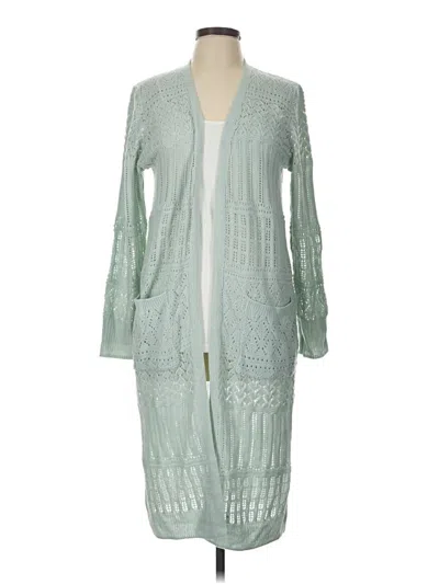 Pre-owned No Boundaries Cardigan Sweater In Green