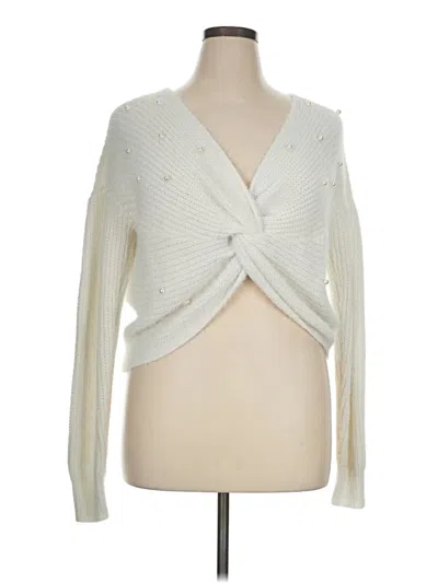 Pre-owned No Boundaries Cardigan Sweater In Ivory
