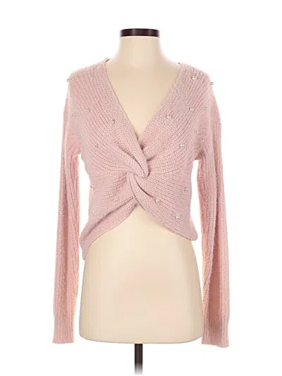 Pre-owned No Boundaries Cardigan Sweater In Pink