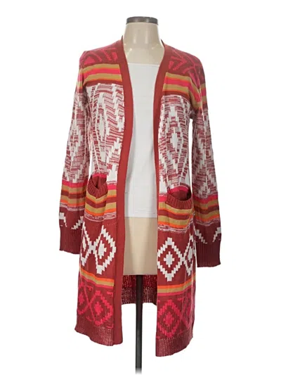 Pre-owned No Boundaries Cardigan Sweater In Red