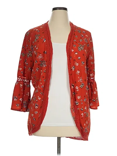 Pre-owned No Boundaries Cardigan Sweater In Red