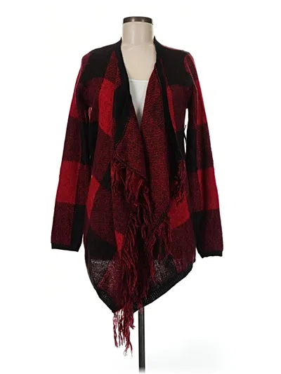 Pre-owned No Boundaries Cardigan Sweater In Red