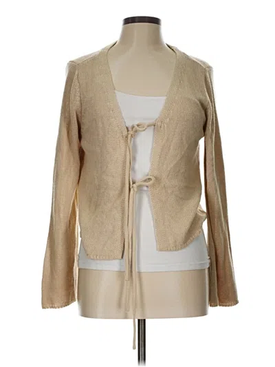 Pre-owned No Boundaries Cardigan Sweater In Tan