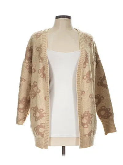 Pre-owned No Boundaries Cardigan Sweater In Tan
