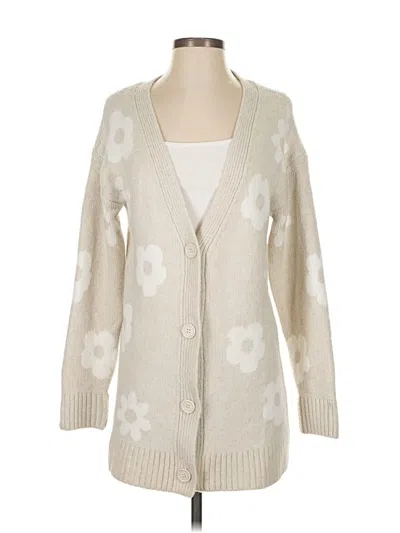 Pre-owned No Boundaries Cardigan Sweater In White