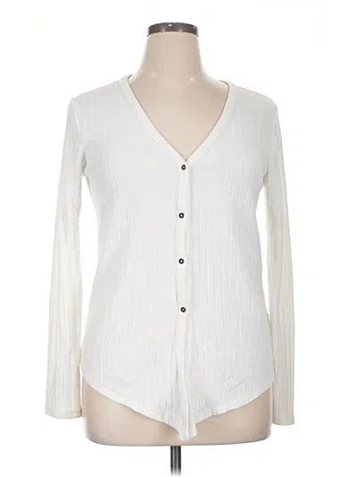 Pre-owned No Boundaries Cardigan Sweater In White