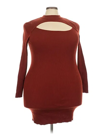 Pre-owned No Boundaries Casual Dress In Burgundy