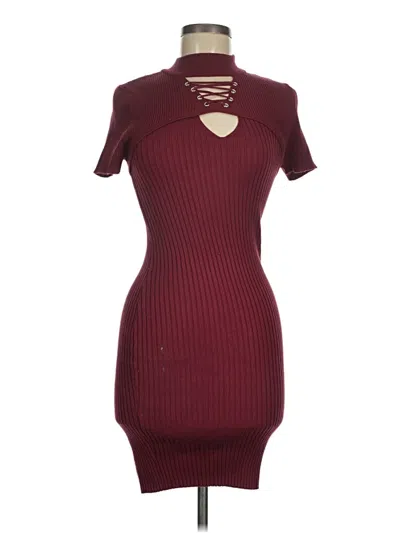 Pre-owned No Boundaries Casual Dress In Burgundy