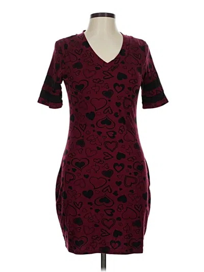 Pre-owned No Boundaries Casual Dress In Burgundy