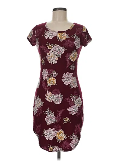 Pre-owned No Boundaries Casual Dress In Burgundy