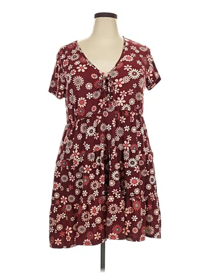 Pre-owned No Boundaries Casual Dress In Burgundy