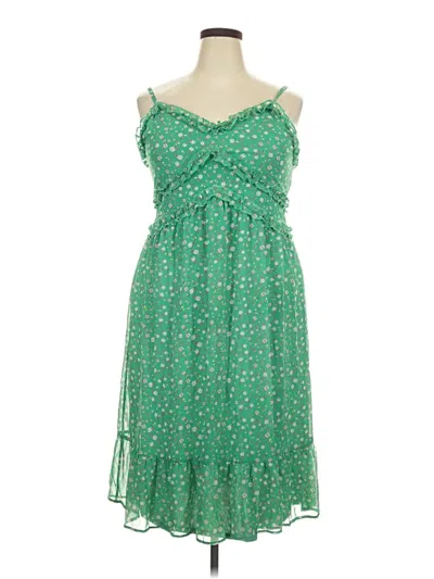 Pre-owned No Boundaries Casual Dress In Green