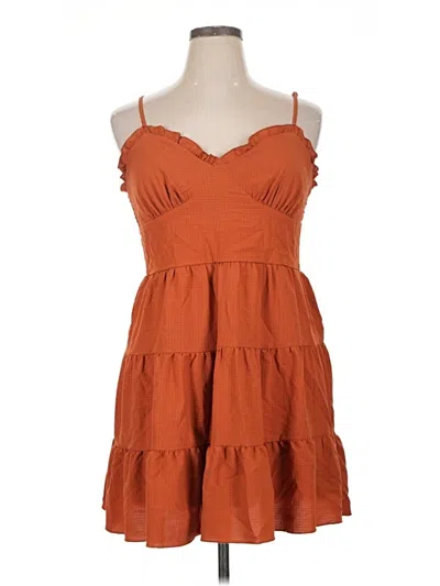 Pre-owned No Boundaries Casual Dress In Orange