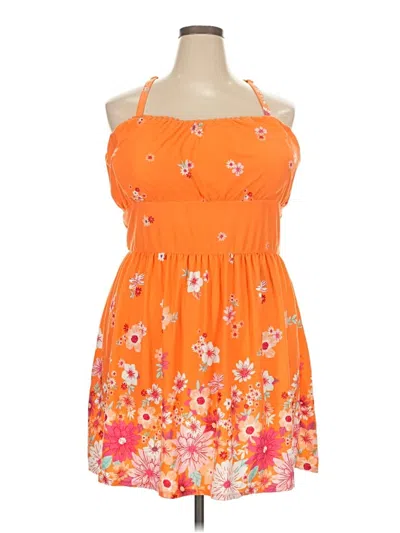 Pre-owned No Boundaries Casual Dress In Orange