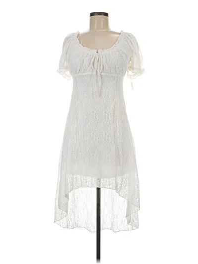 No Boundaries Casual Dress In White
