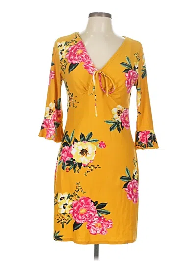 Pre-owned No Boundaries Casual Dress In Yellow