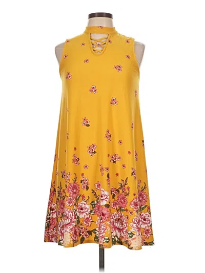 Pre-owned No Boundaries Casual Dress In Yellow