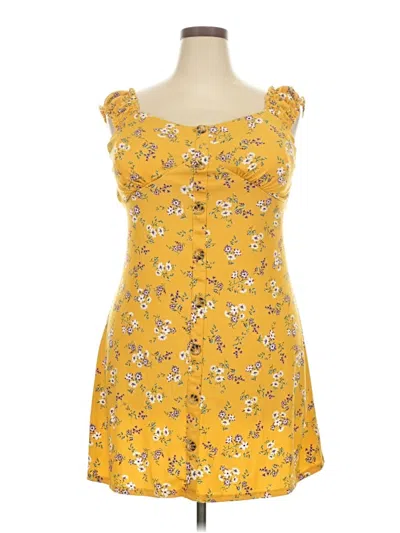 Pre-owned No Boundaries Casual Dress In Yellow