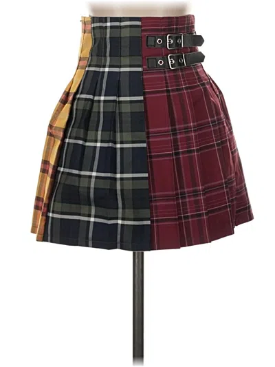 Pre-owned No Boundaries Casual Skirt In Burgundy