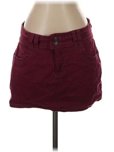 Pre-owned No Boundaries Casual Skirt In Burgundy